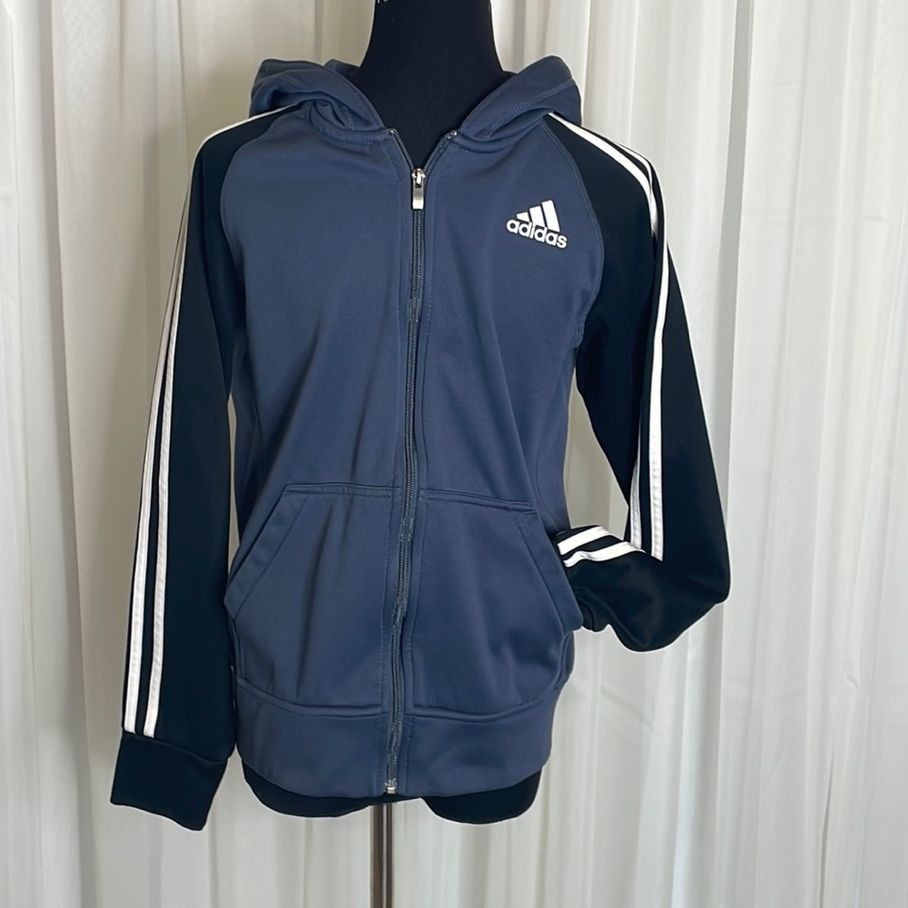 Blue/Grey & Black ADIDAS Climawarm blue/Grey & Black in color, size L (14/16)
